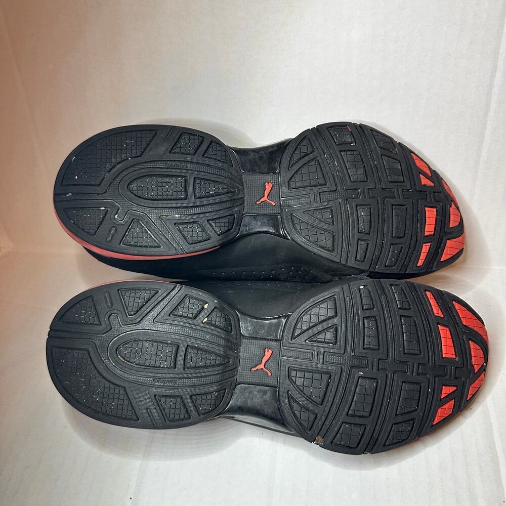 Puma Men Size 8 Black Lace Up Viz Runner Training Athletic Shoes Sneaker - Picture 6 of 9